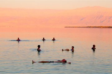 Floating in the Dead Sea