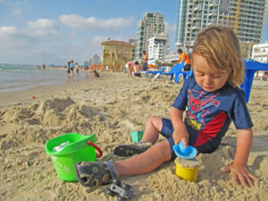 Tel Aviv beach with kids